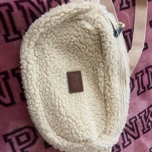 Cozy Cream Sherpa Crossbody Bag